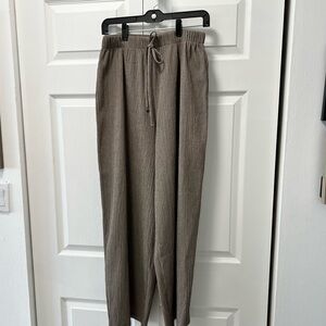 Zara Brown Wide Leg Pants Relaxed Fit